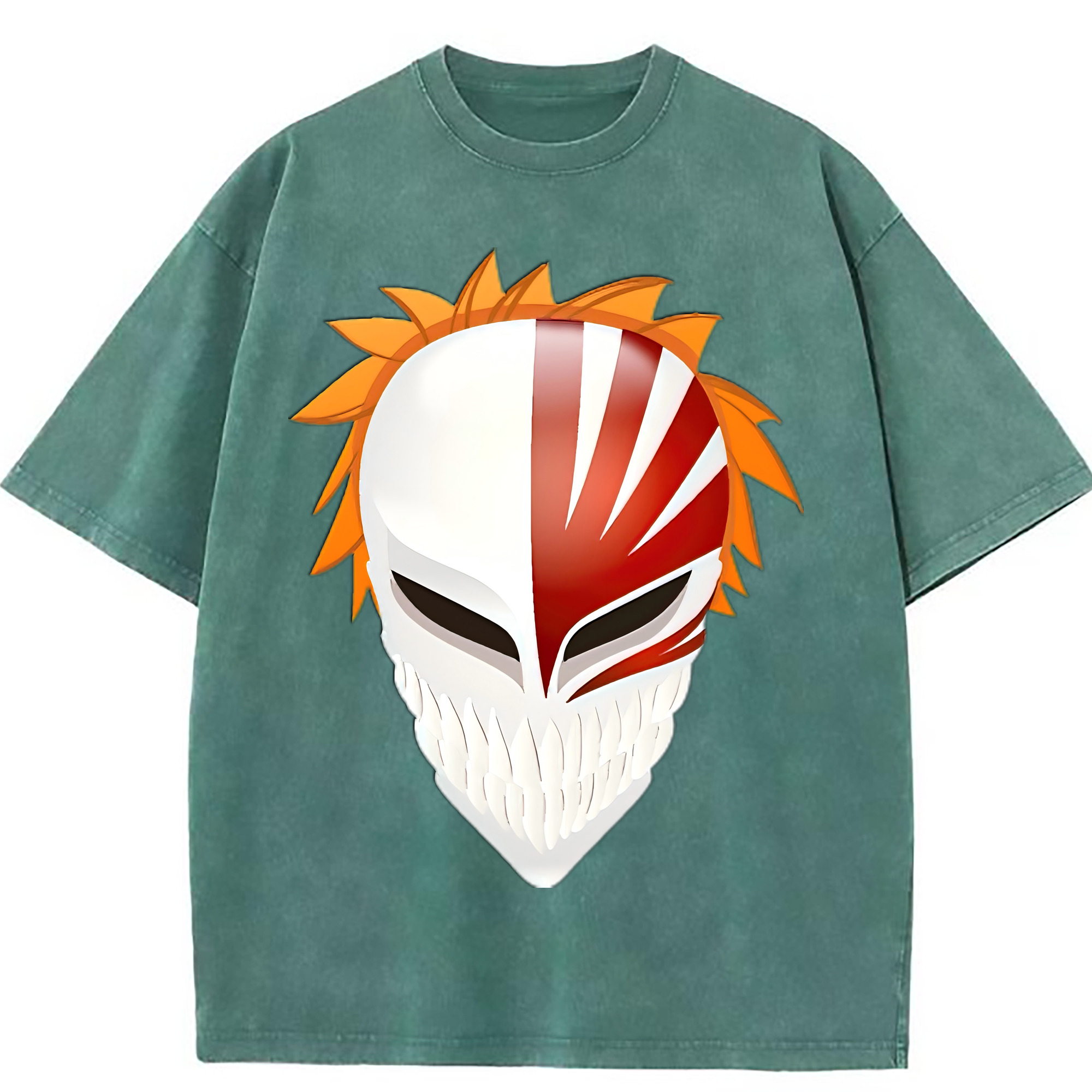 （画像用） ブリーチ 黒崎一護（くろさき いちご）BLEACH Kurosaki Ichigo 綿100% ヴィンテージ風 半袖Tシャツ（フロントプリント）